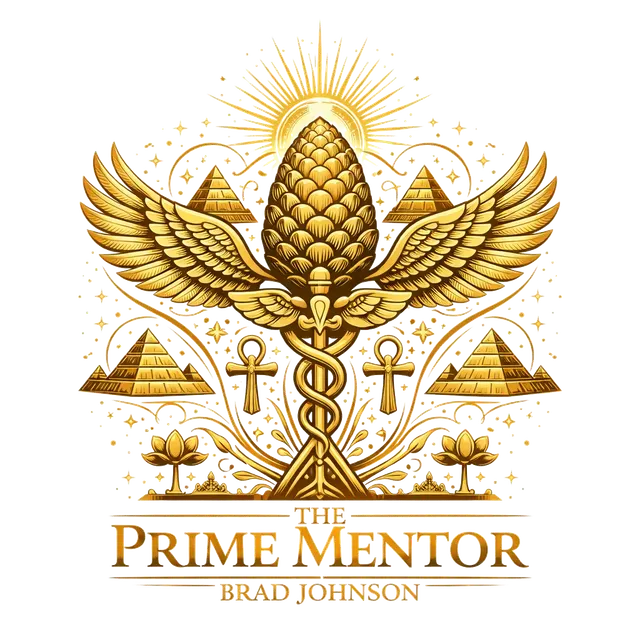 The Prime Mentor Brad Johnson gold logo